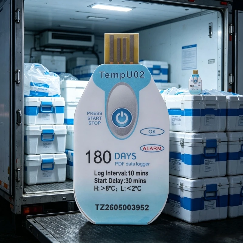 Accurate Temperature Logger 180 Days For Cold Chain Logistics Strong Metal Design