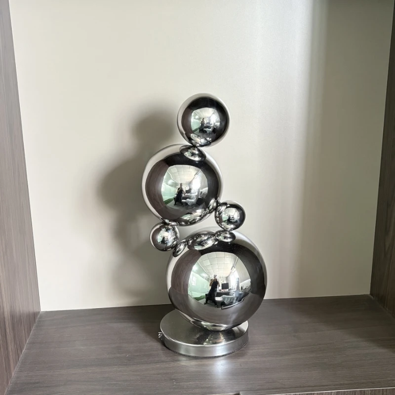 

Nordic creative soot geometric crystal molecular ball ornament bedroom living room decoration