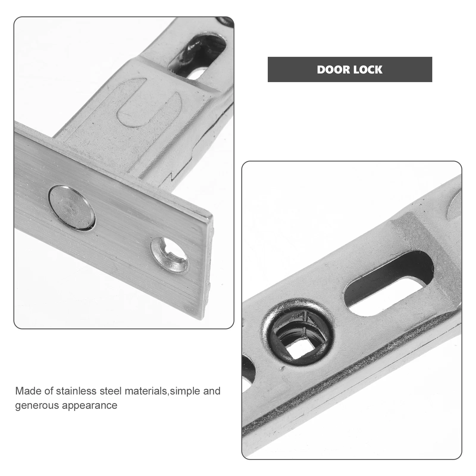 

1pcs Stainless Steel Cylinder Lock Tongue Deadbolt Latch Interior Bedroom Bathroom Wood Door Locks Tubular Bolt Latch Locks For