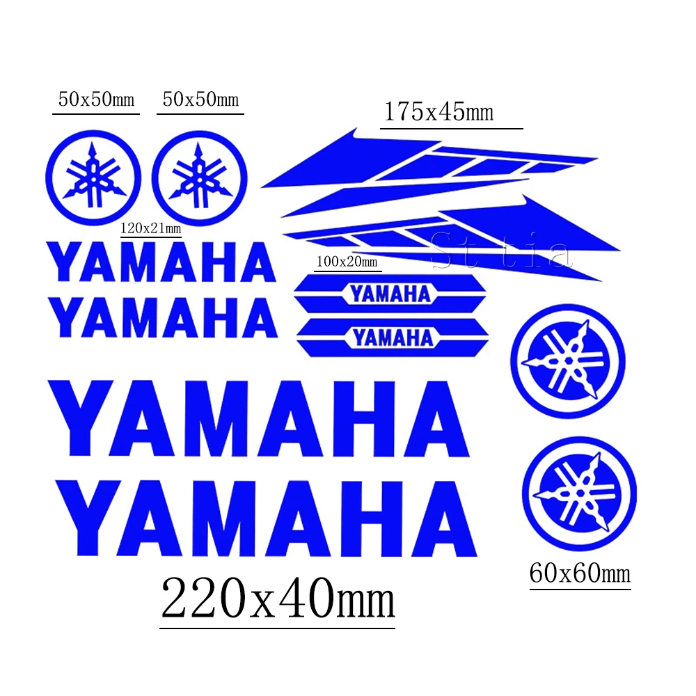 الفينيل ياماها ملصق شعار دراجة نارية خزان خوذة دراجة سيارة صائق كيت #4