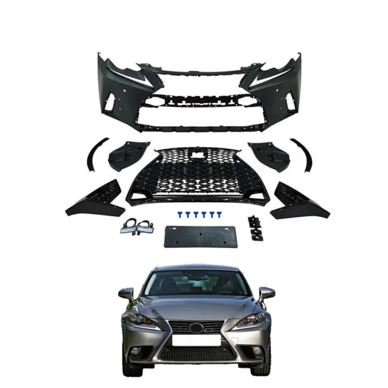 Vendite in fabbrica Kit carrozzeria in PP F-sport Style IS250 Paraurti anteriore con kit carrozzeria griglia per IS Is250 2013-2016 Aggiornamento 2021