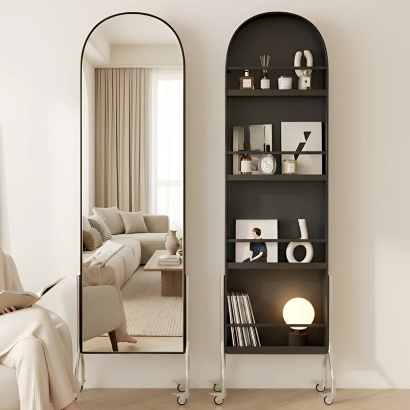 Movable mirror full-body mirror full-length mirror holder rotates integrally