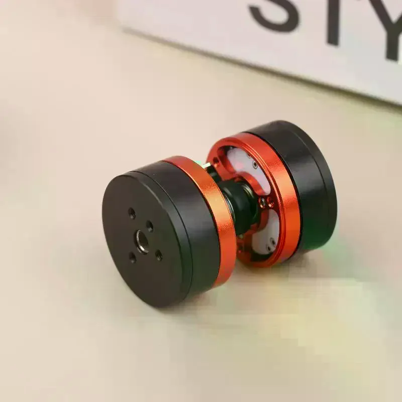 L28mm Magnetic External Rotor Gimbal Brushless Motor 3-Phase 330KV 2204 Brushless Motor 4mm Hollow Shaft Rotation Limit 290°