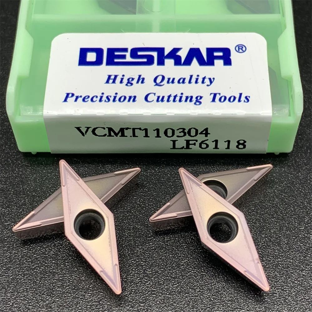 DESKAR Original Carbide Insert VCMT110304 VCMT110308 VBMT110304 VBMT110308 LF6018 LF6118 Turning Inserts For Steel Cutting