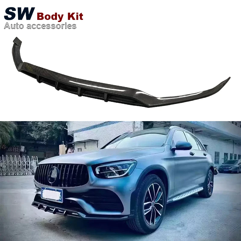 

Carbon Fiber TC Style GLC Front Lip For Mercedes-Benz GLC Coupe Upgrade Front Bumper Splitter Lip Diffuser Cover Trim