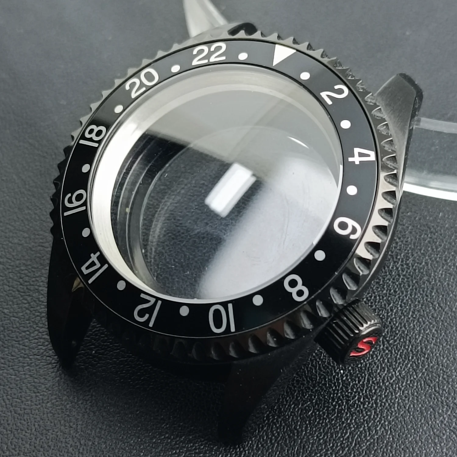 GMT SUB Steel Black Waterproof SKX007 Watch Case For NH35 NH36 Movement 42mm Case with Sapphire Crystal 28.5mm Dial Mods