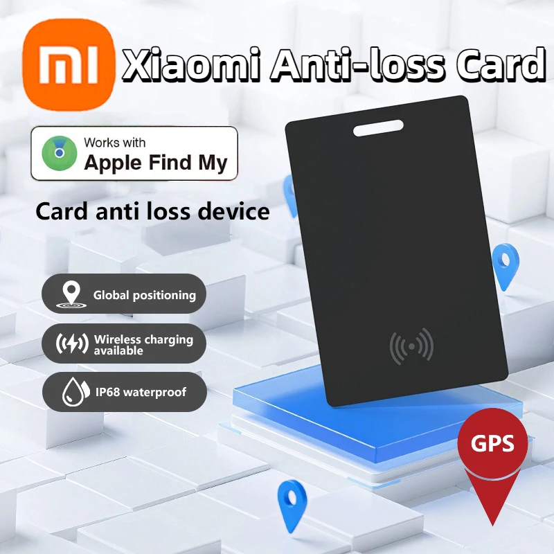

Кошелек Xiaomi с защитой от потери, отслеживание местоположения, GPS, умный локатор, Bluetooth, ультратонкая беспроводная зарядная карта для iPhone Find My ﻿