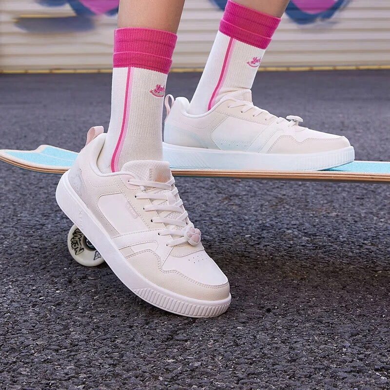 Xtep Skateboarding Shoes Women 2023 Wear-Resistant Retro Female Sneakers Leisure Comfortable Women\'s Sports Shoes 877218310017
