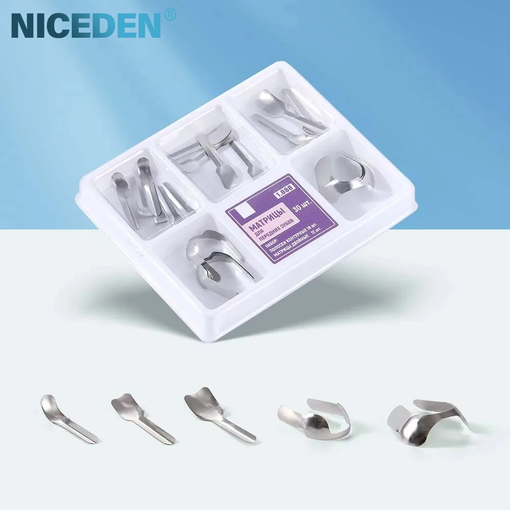 30 teile/schachtel Dental Proximal Anterior Streifen Große Kleine Twin Anterior Matrizen Matrix Systeme NICEDEN