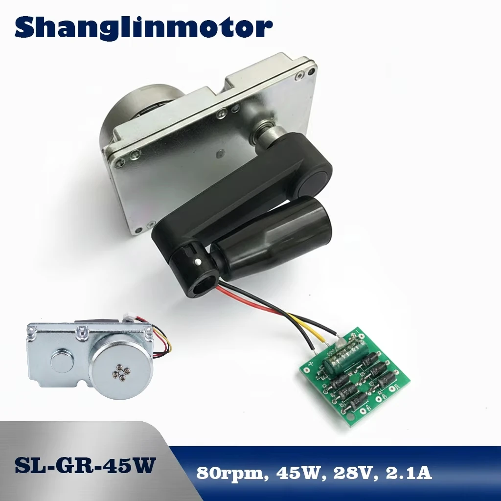 45W Hand Powered Generator 3-Phase AC Permanent Magnet Alternator with Schottky Rectifier Filter Board, Portable Emergency Power