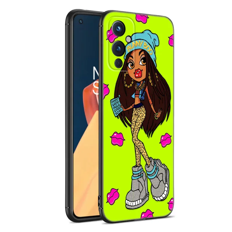 Bratz Doll Black Silicone Phone Case For OnePlus 9R 10R 11R 12R ACE 2 Pro 2V 3V Nord CE 2 3 Lite 4 N10 N20 N30 SE 5G