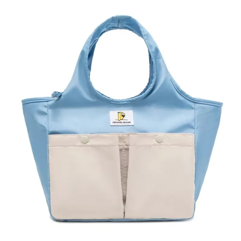Waterproof Insulated Lunch Bag Multi Pockets Portable Thermal Food Tote Bag Durable Zipper Large Capacity Handbag Storage Bag