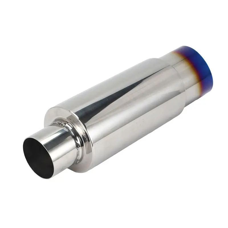 

NEW-Car Universal Stainless Steel Rear Exhaust Pipe Square Muffler Tail Throat Muffler Tip Pipe 370Mm Roasted Blue