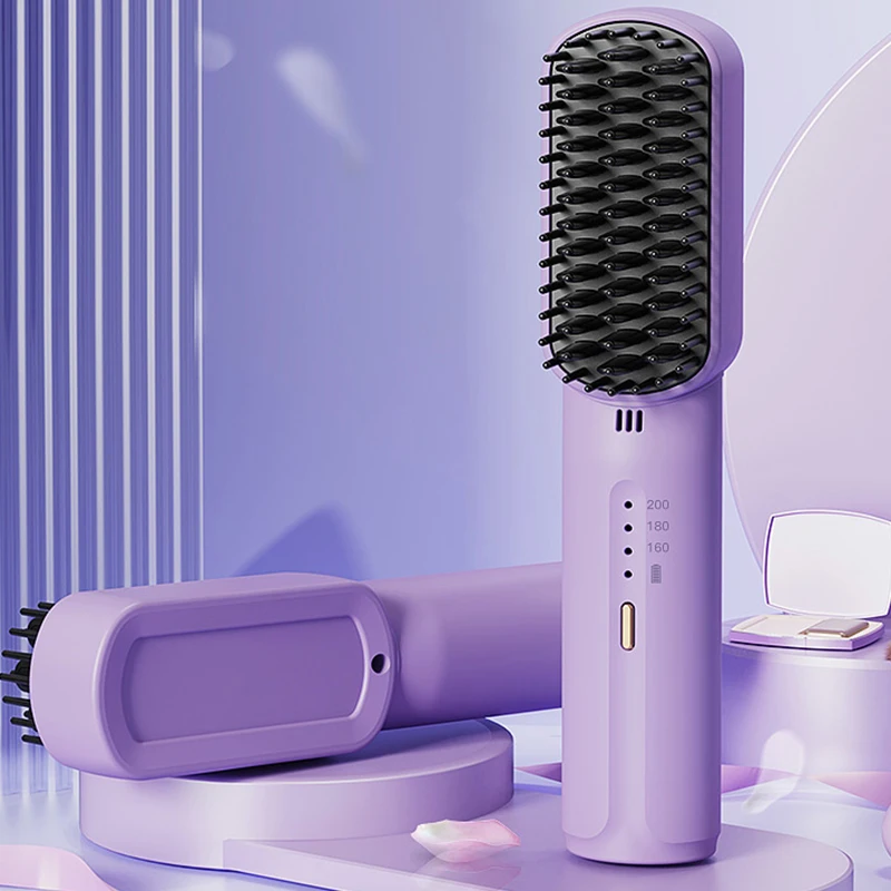 

Wireless Hot Air Hair Dryers Brush Curl Rotating Curler Professional Straightener Electric Styling Appliances Eners Comb Machine