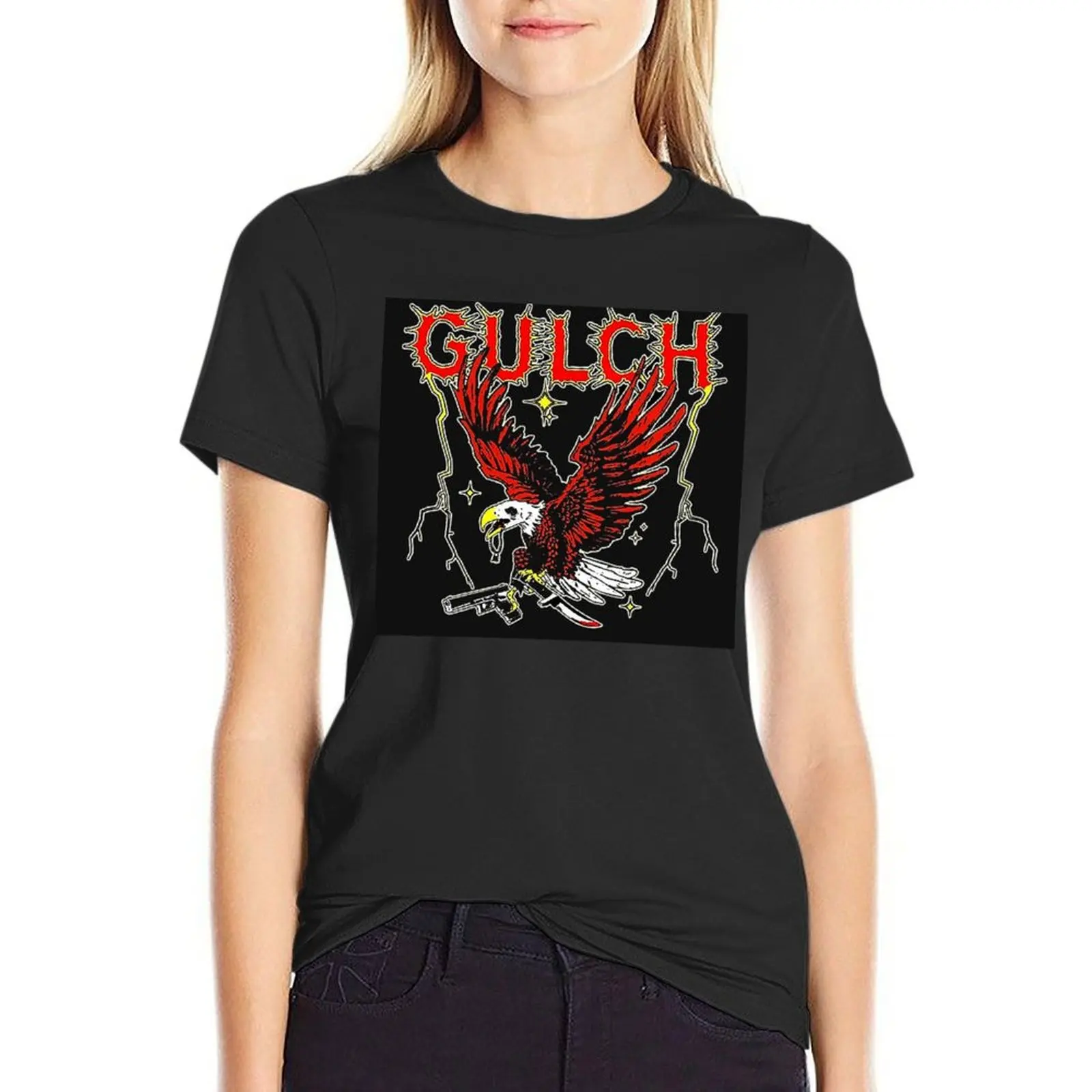 Camiseta de obra de arte de metal para mujer, camisetas vintage de algodón de aduanas lisas, nuevas