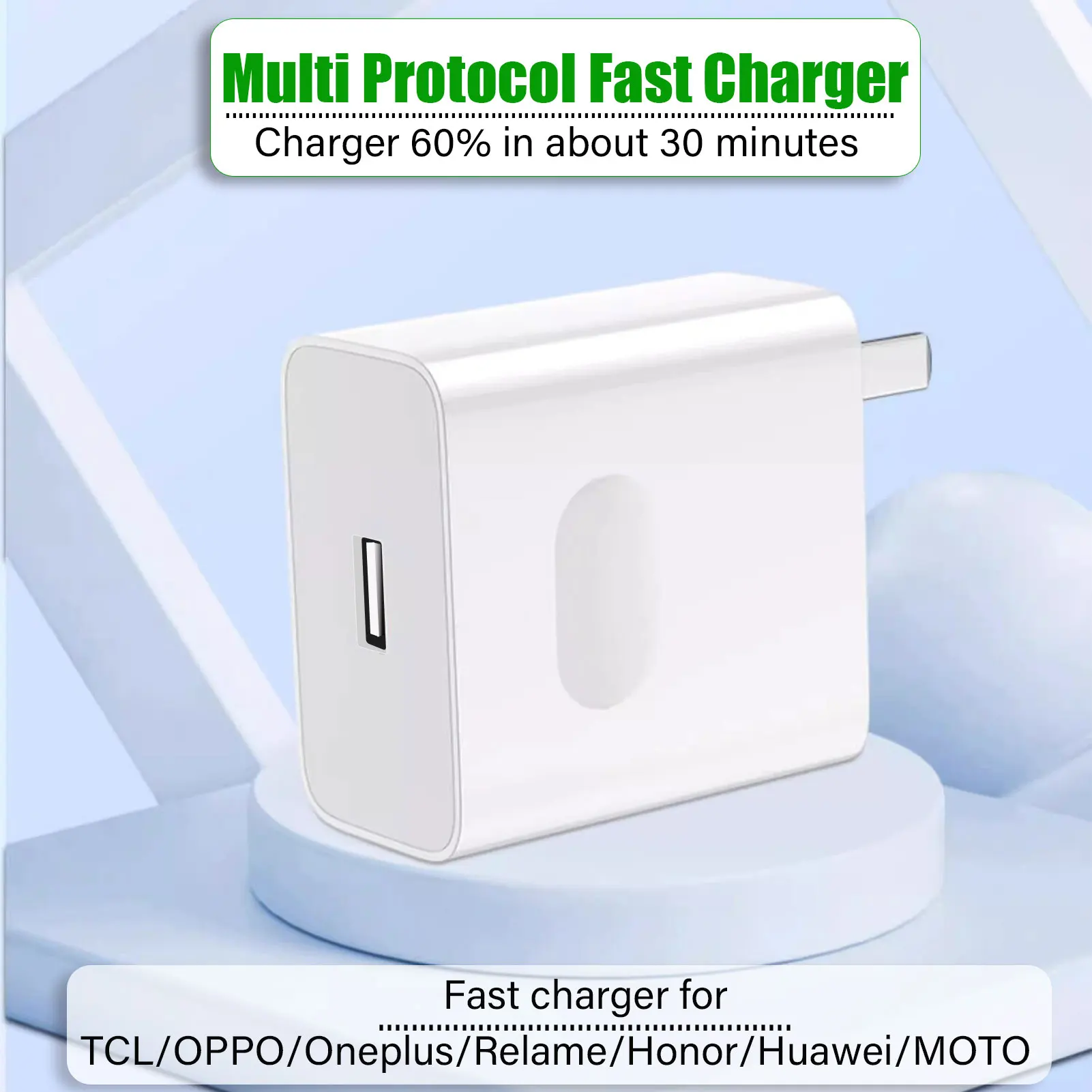 For Tcl wall charger,travel power adapter for tcl 40 Xl 30 SE,SuperVooc charger for Oneplus OPPO,shupercharger for Honor Huawei