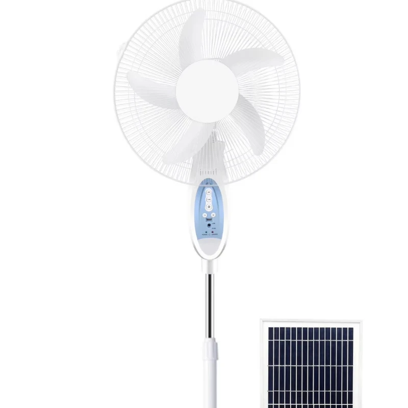 16-Inch solar fan remote control rechargeable floor type
