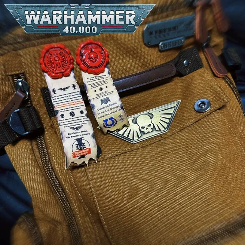Starforged Genuine Warhammer 40K Peripheral Large-capacity Backpack Canvas Bag Portable KRIEG SIEGE REGIMENT BACKPACK Gift