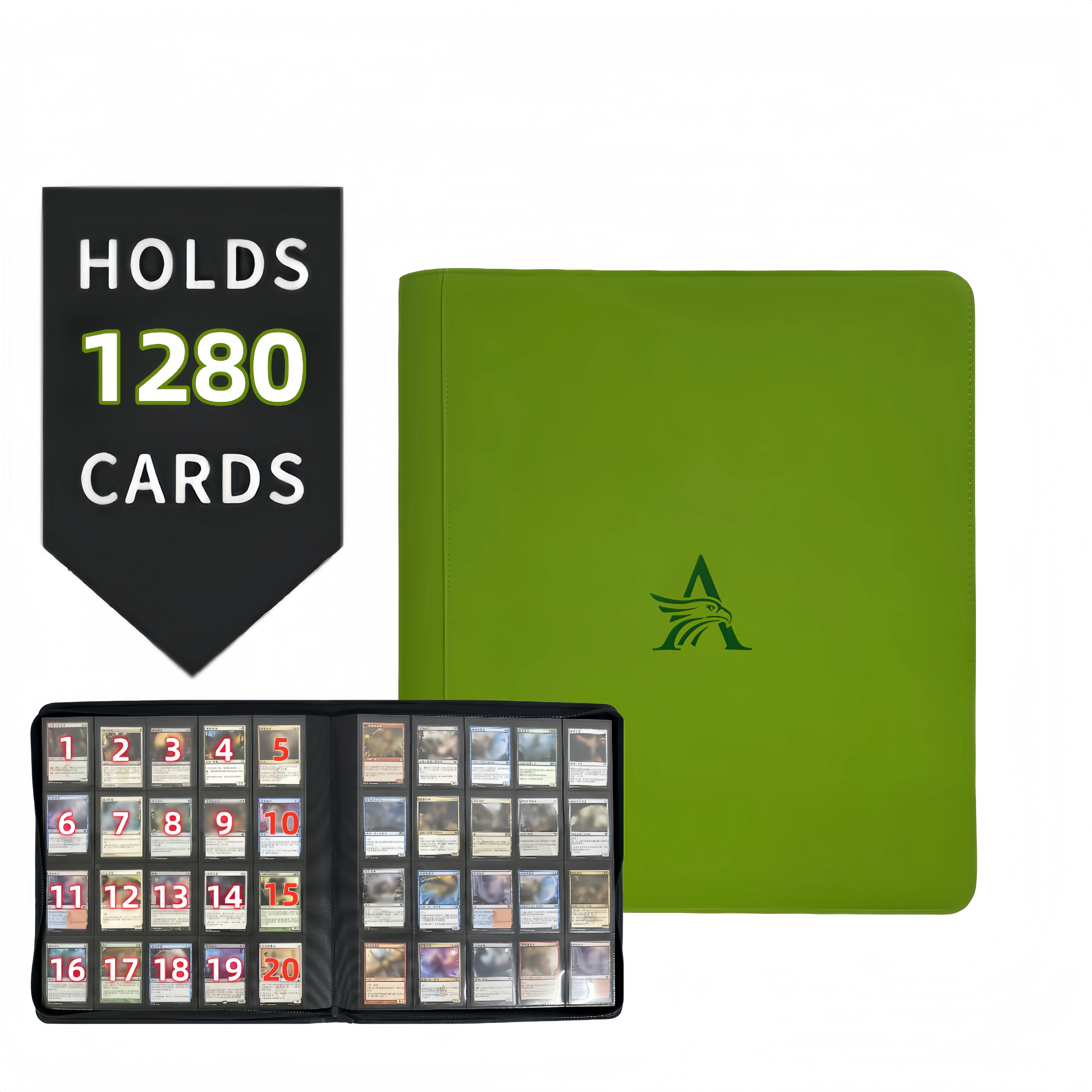20-Taschen-Premium-Sammelkartenalbum fasst 1280 Karten, ultimativer Schutz für TCG- und Sportkarten. Sammlertraum 6 Farben – Detail 10