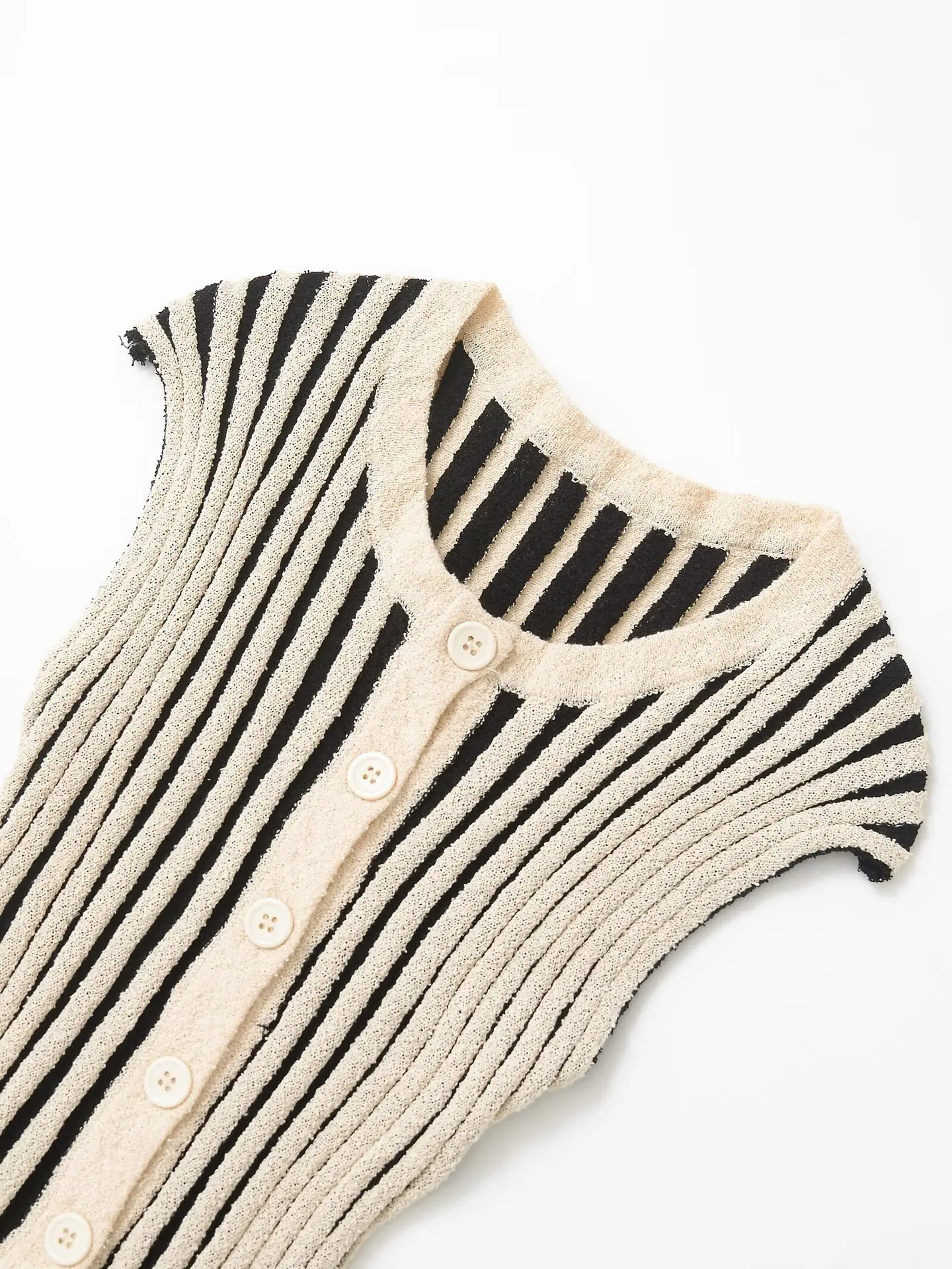 Outono elegante casual listrado terno de malha vintage feminino o-pescoço botão colete calça longa moda férias senhora calça conjunto