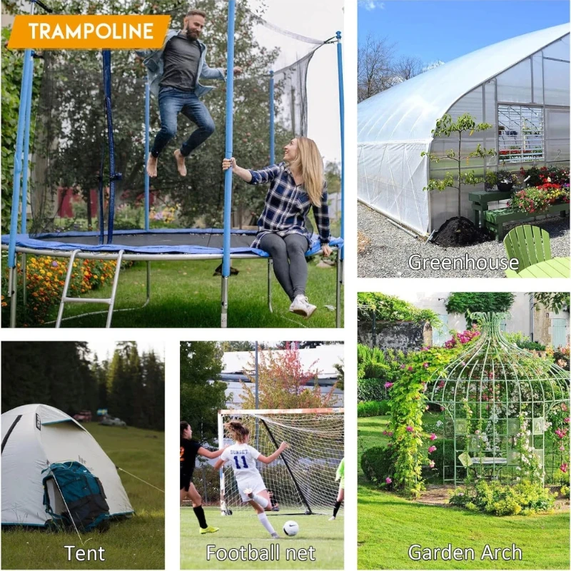 Heavy-Duty U-Shaped Wind Stakes Galvanized Steel Ground Anchors Trampoline Stakes - Durable Anchor Kits for Secure Installation view 6