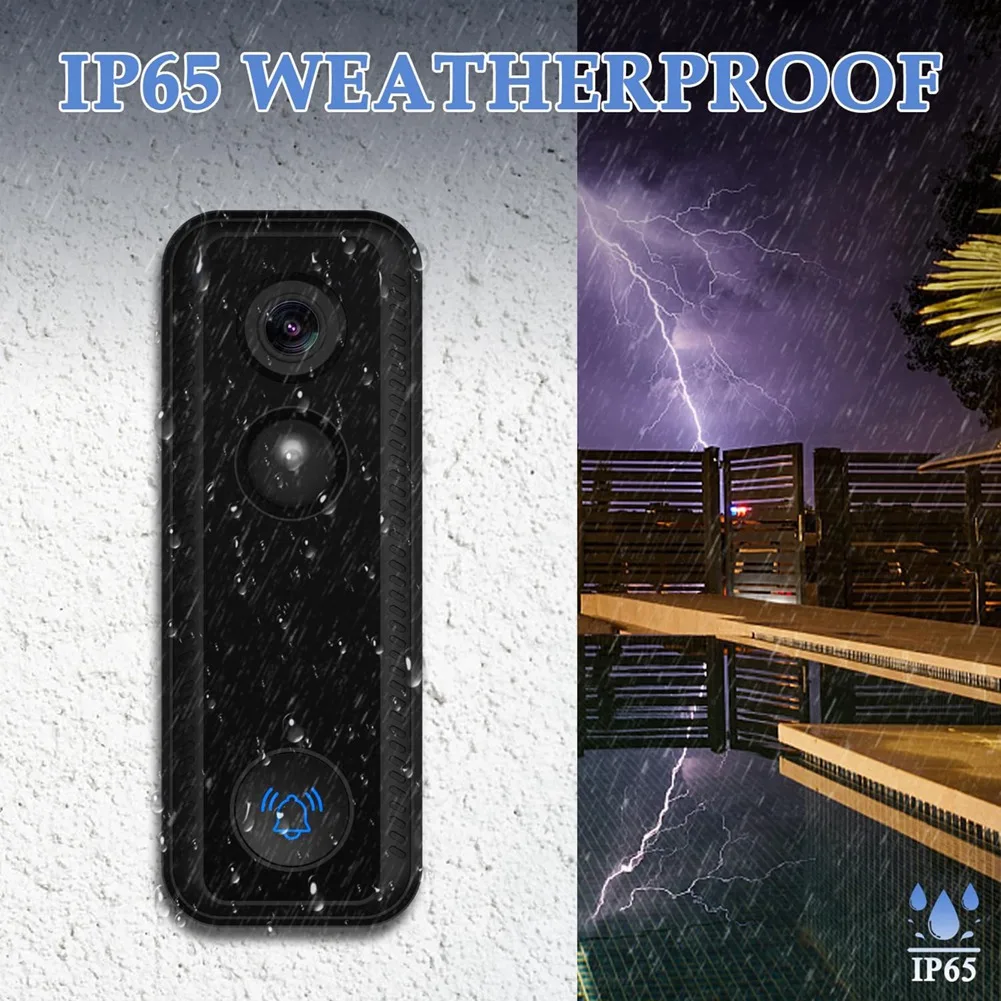 Беспроводная камера дверного звонка AS62 с перезвоном, видео 2K HD, не требуется подписка, ночное видение, обнаружение человека