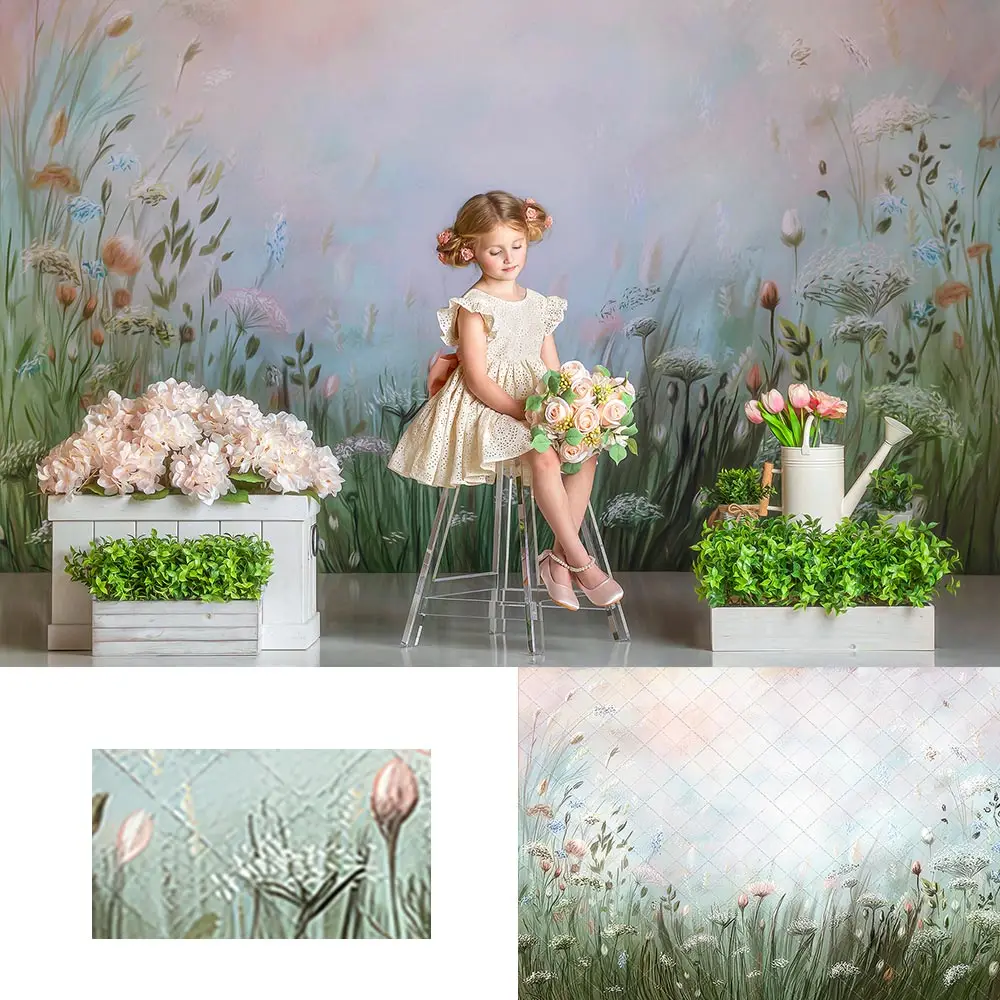 Wildflower Breeze Photography Backdrop Kids Baby Cake Smash Photocall Decors Girls Adult Birthday Studio Backgrounds