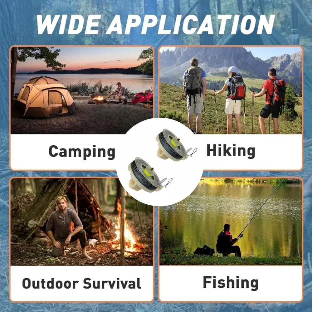 

Trip Wire for Alarm - Perimeter Trip Line for Camping Security | High-Strength Cord with 82ft Length, Outdoor Survival Trap Rope