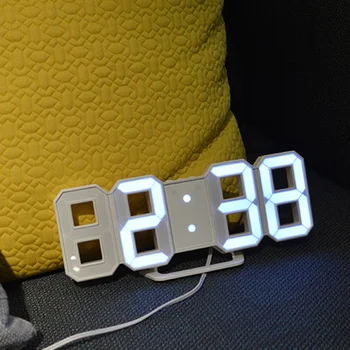 3D LED 디지털 시계 벽 장식, 빛나는 야간 모드, 조정 가능한 전자 테이블 시계, 거실 LED 시계 장식 Best5 3D LED 디지털 시계 벽 장식, 빛나는 야간 모드, 조정 가능한 전자 테이블 시계, 거실 LED 시계 장식 Best5