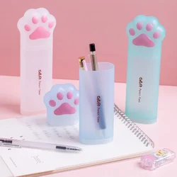 Mr. Paper-Trousse à crayons en forme de patte de chat pour étudiants, boîte à crayons de grande capacité, fournitures scolaires de papeterie Kawaii, style mignon, 4