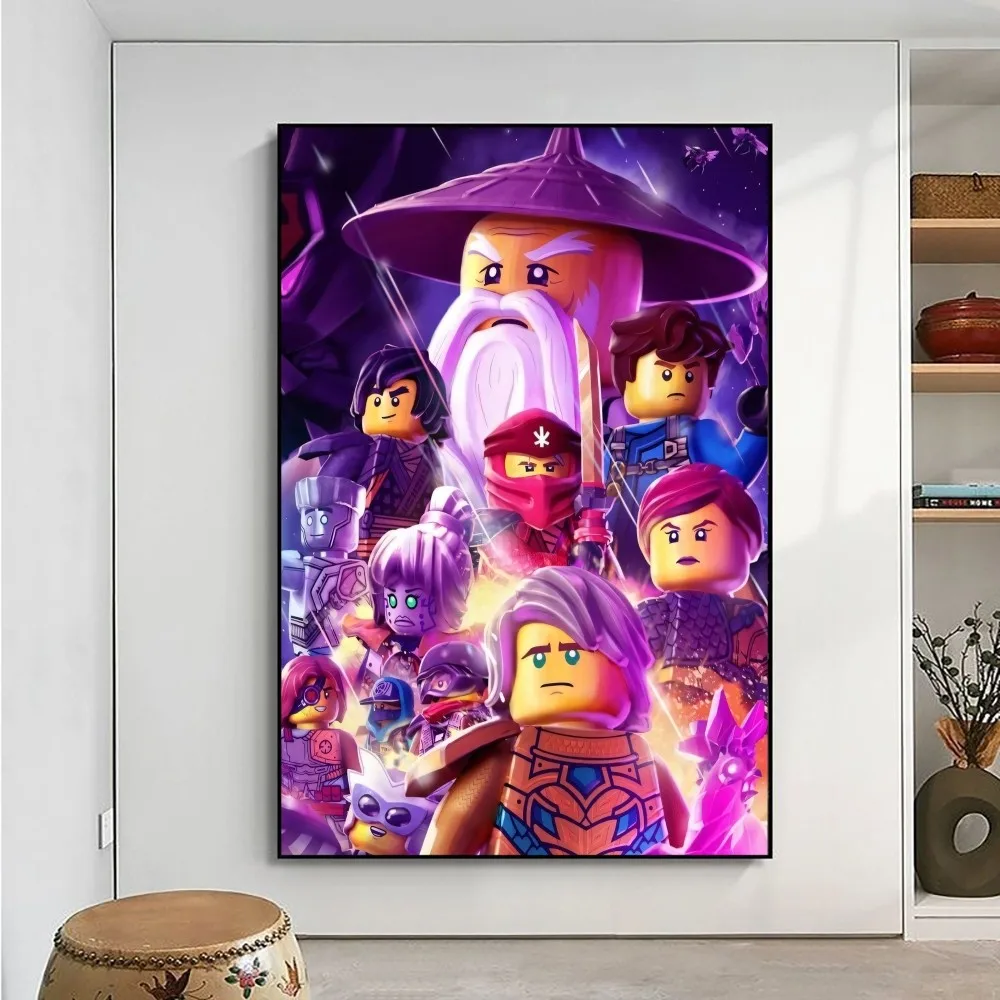 Cool Cartoon-N-Ninjago-S Poster No Framed Poster Kraft Club Bar Paper Vintage Poster Wall Art Painting Bedroom Study Stickers