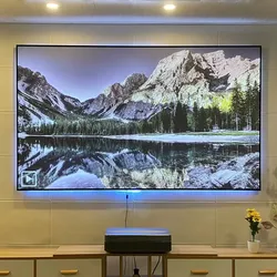 Pantalla de proyección de marco de cristal negro, luz ambiental ALR, rechazo CLR PET, 30 