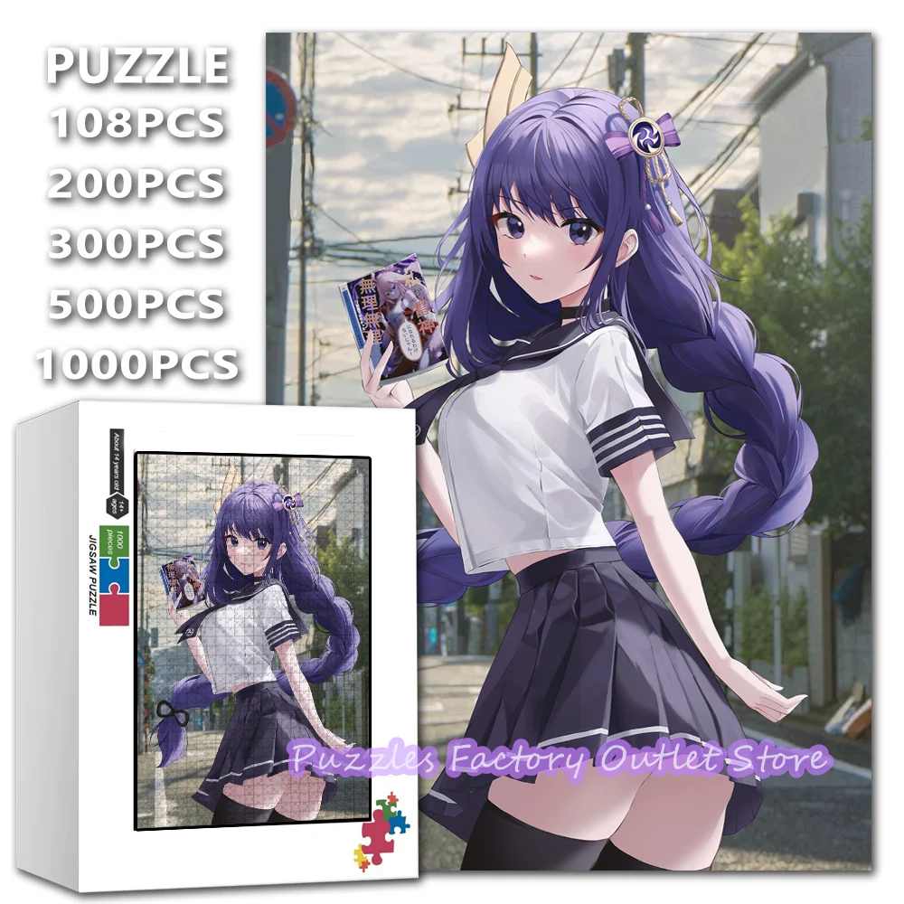 

Beauty Girl Print Puzzle Anime Cartoon Figure Assembled 108/200/300/500/1000 Pieces Jigsaw Puzzles Decompression Christmas Gifts