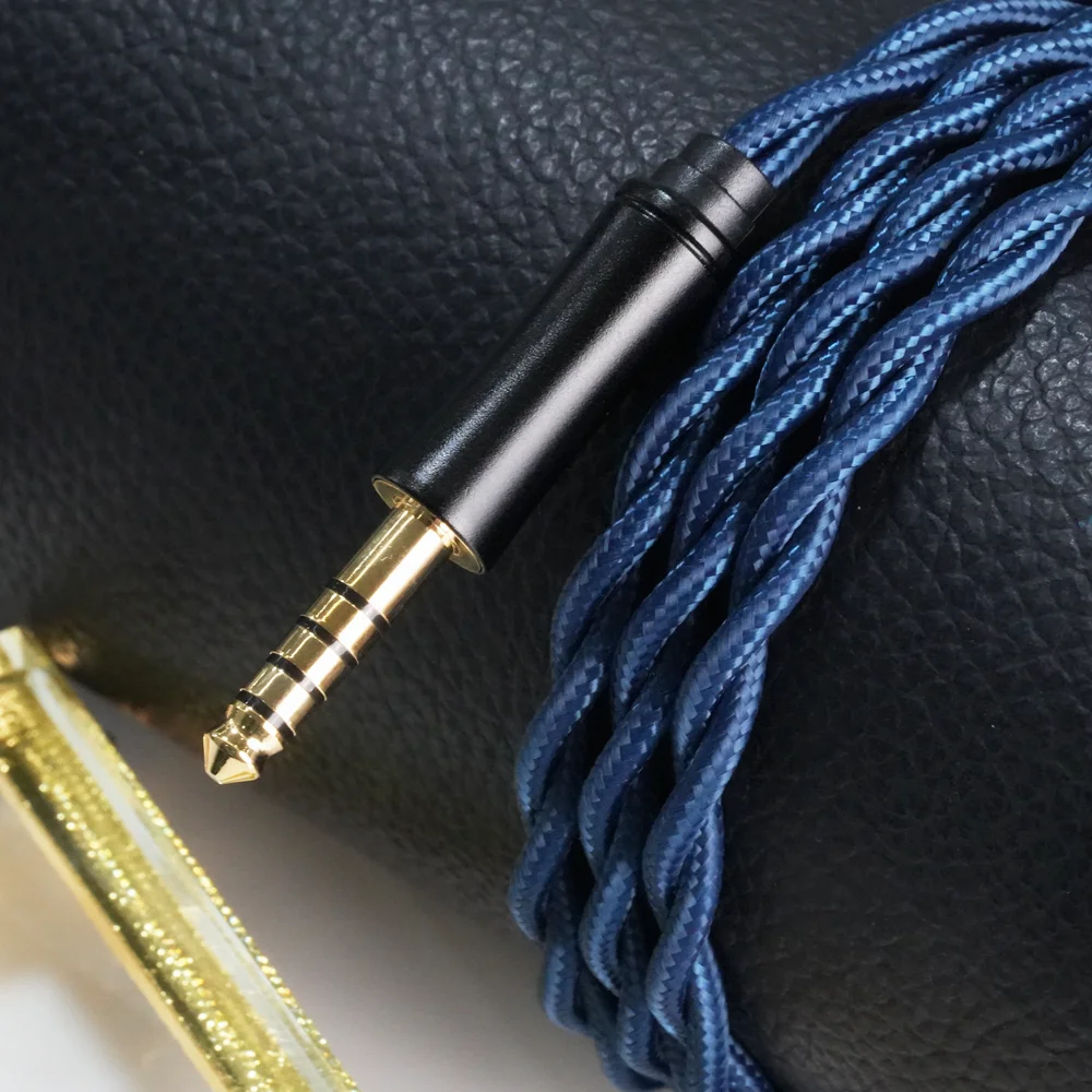 XINHS X18 2-adriges, versilbertes Einzelkristall-Kupfer-Kabel für Kopfhörer mit Koaxial-HD650/1-zu-2-Buchsen, Dual-3,5-mm/4,4-mm-Balancenkabel – Detail 9