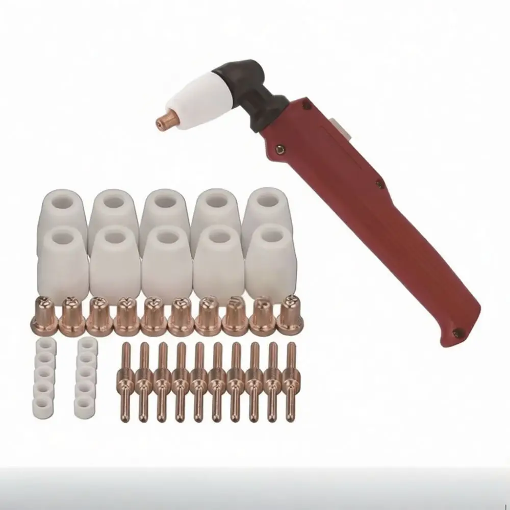 PT31 Plasma Welding Accessory Set Electrode Nozzle Ceramic Cup Swirl Ring Industrial Grade Metal Fabrication Repair Component