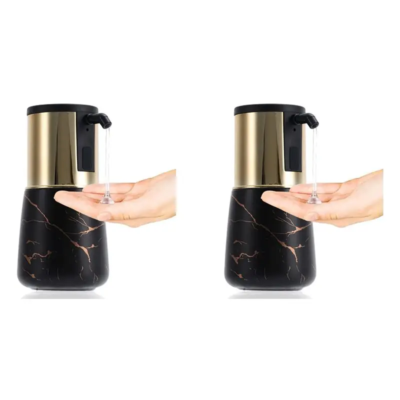 

2 автоматических бесконтактных дозатора для мыла, дозатор жидкого мыла, дозатор для мытья посуды без использования рук, водонепроницаемый IPX6 A-AT64