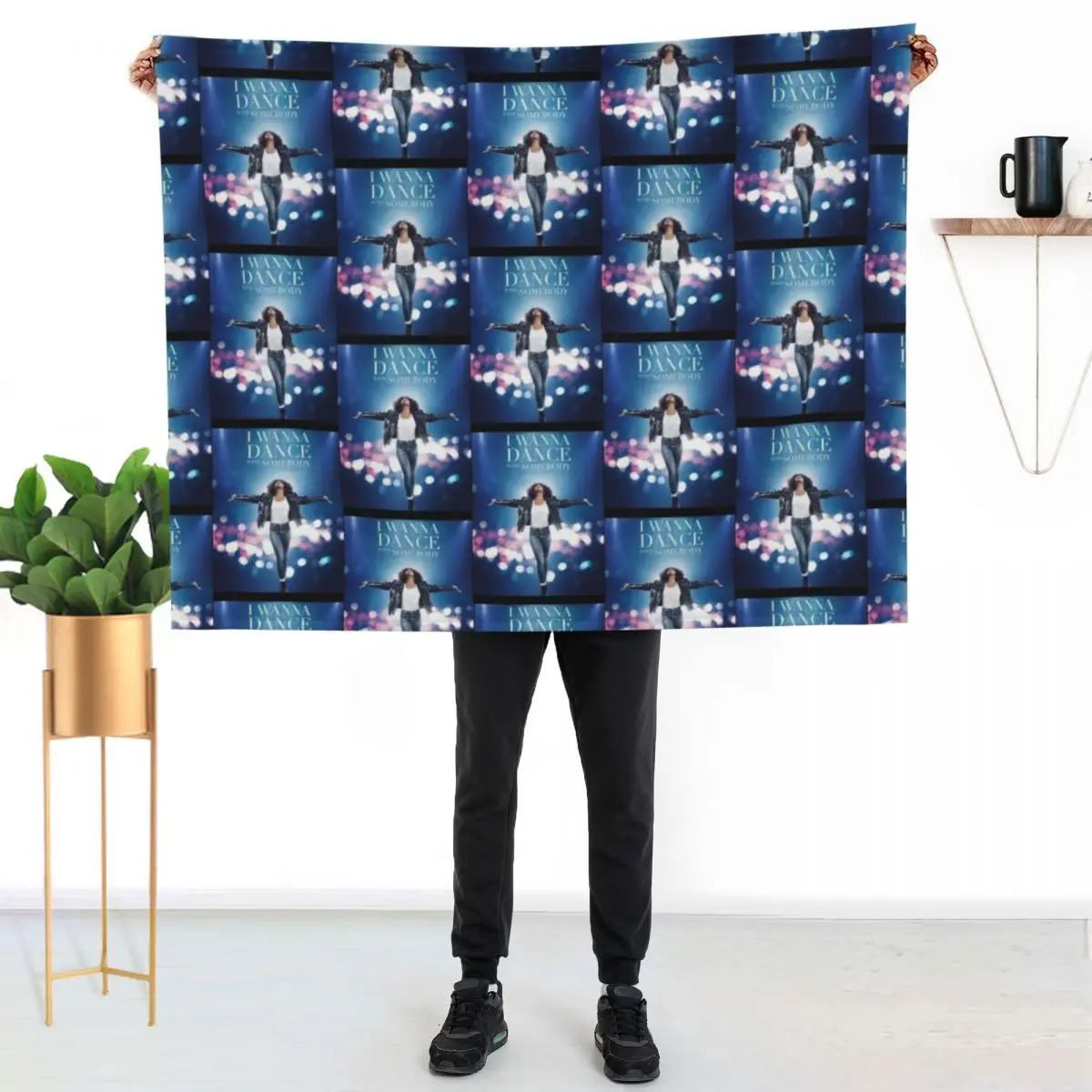 

I Wanna Dance with Somebody Classic Throw Blanket Warm Accent Blanket for Living Room Decoration