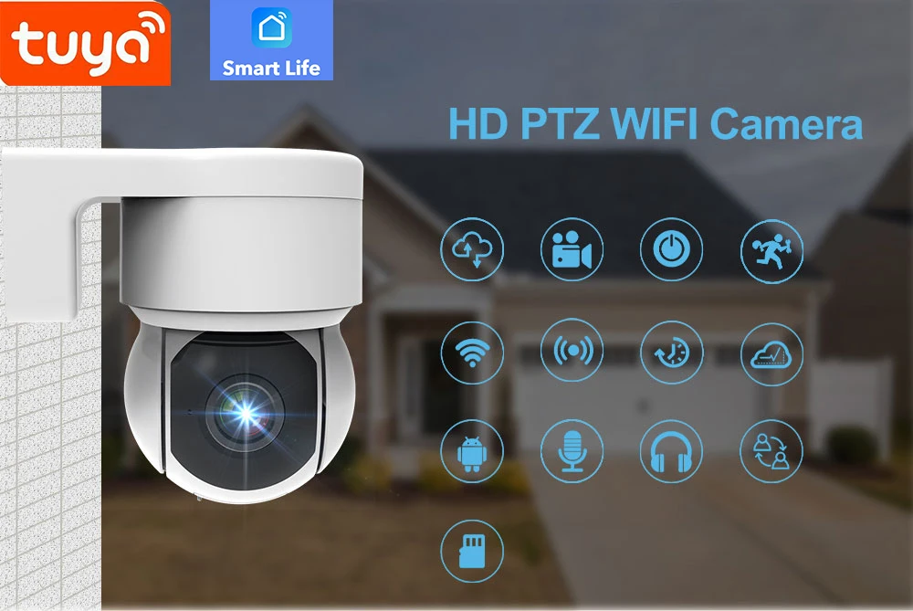 July003 Groothandelsprijs Ondersteuning Micro SD Tuya Home Security CCTV Wifi Camera Home Security voor Home Security