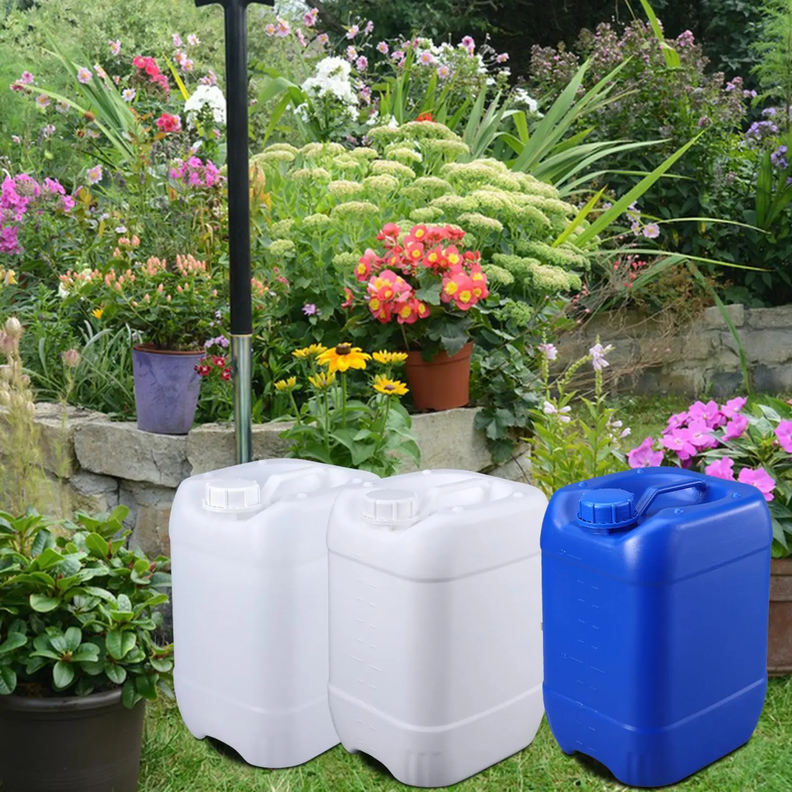 خزان مياه للتخييم من البولي ايثيلين مفيد مع مقبض حاوية مياه محمولة متينة