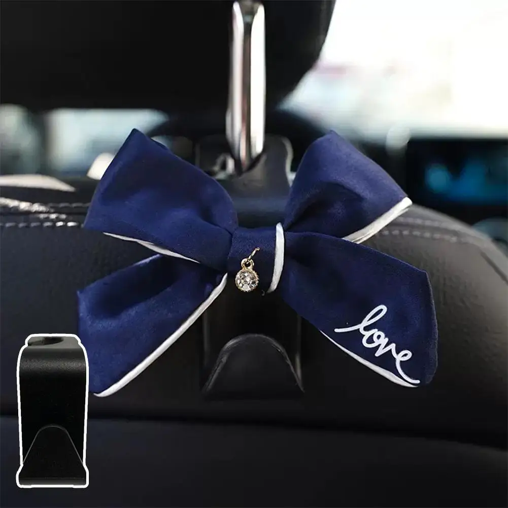 Crochet de siège de voiture de dessin animé mignon, arc de sécurité, support de sac, cintre intérieur de tête, accessoires de véhicule, EvaluU7