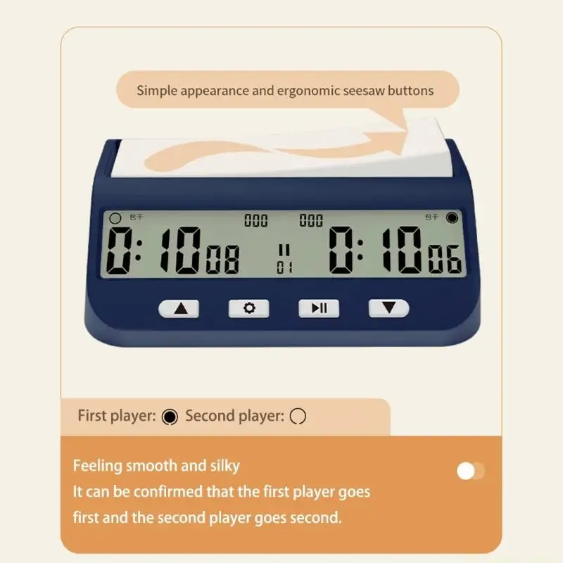 31BE Advanced Board Game Timer Intelligent Auto Switches Countdowns Move Tracking