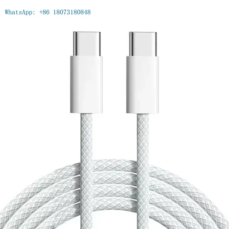 1M 2M 60W PD Quick CHARGING Type C ถึงประเภท C Fast CHARGING Data Transfer CABLE ข้อมูลโทรศัพท์มือถือสายสําหรับ iPhone 15