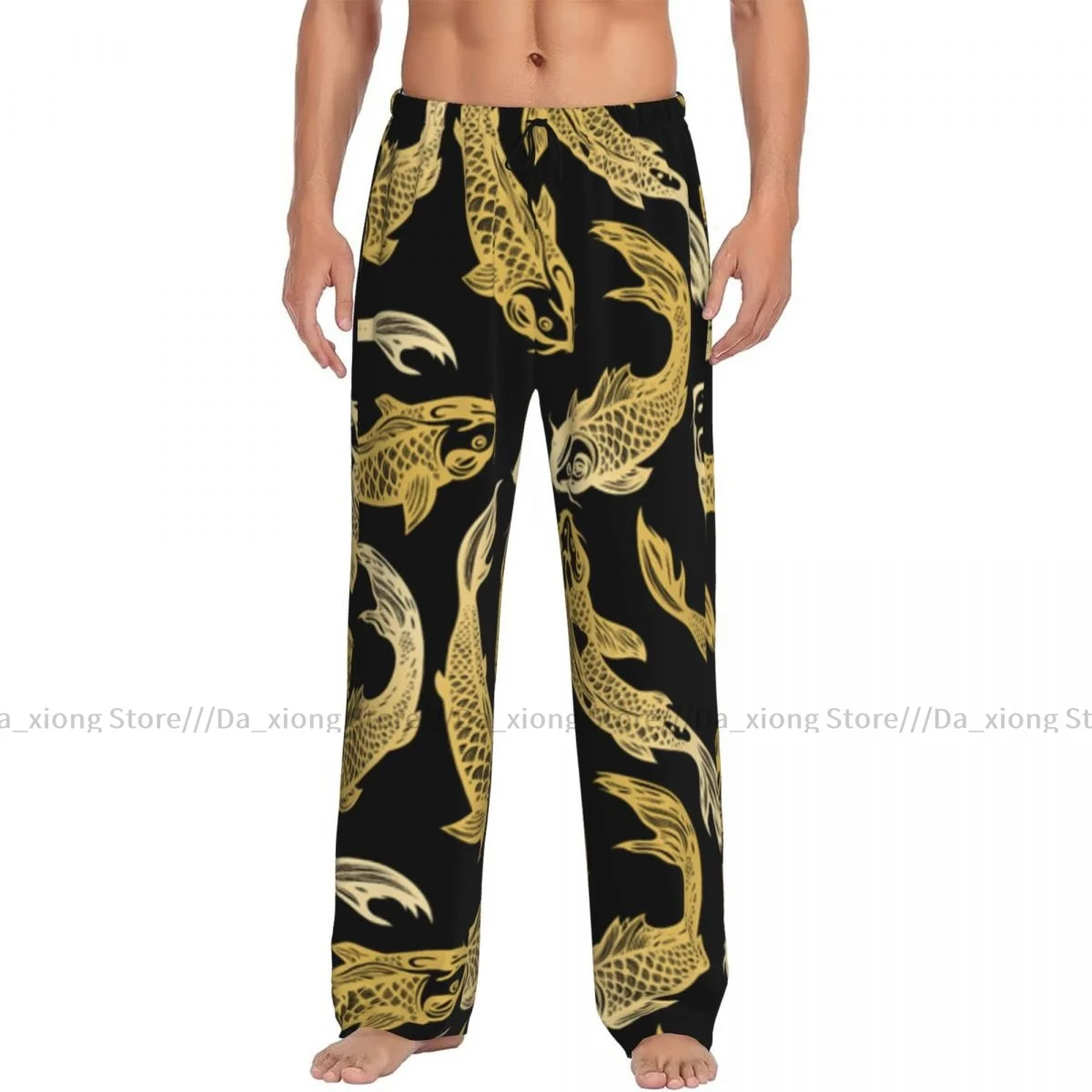Koi Carp Fish Mens Pajamas Pyjamas Pants Lounge Pants Sleep Bottoms