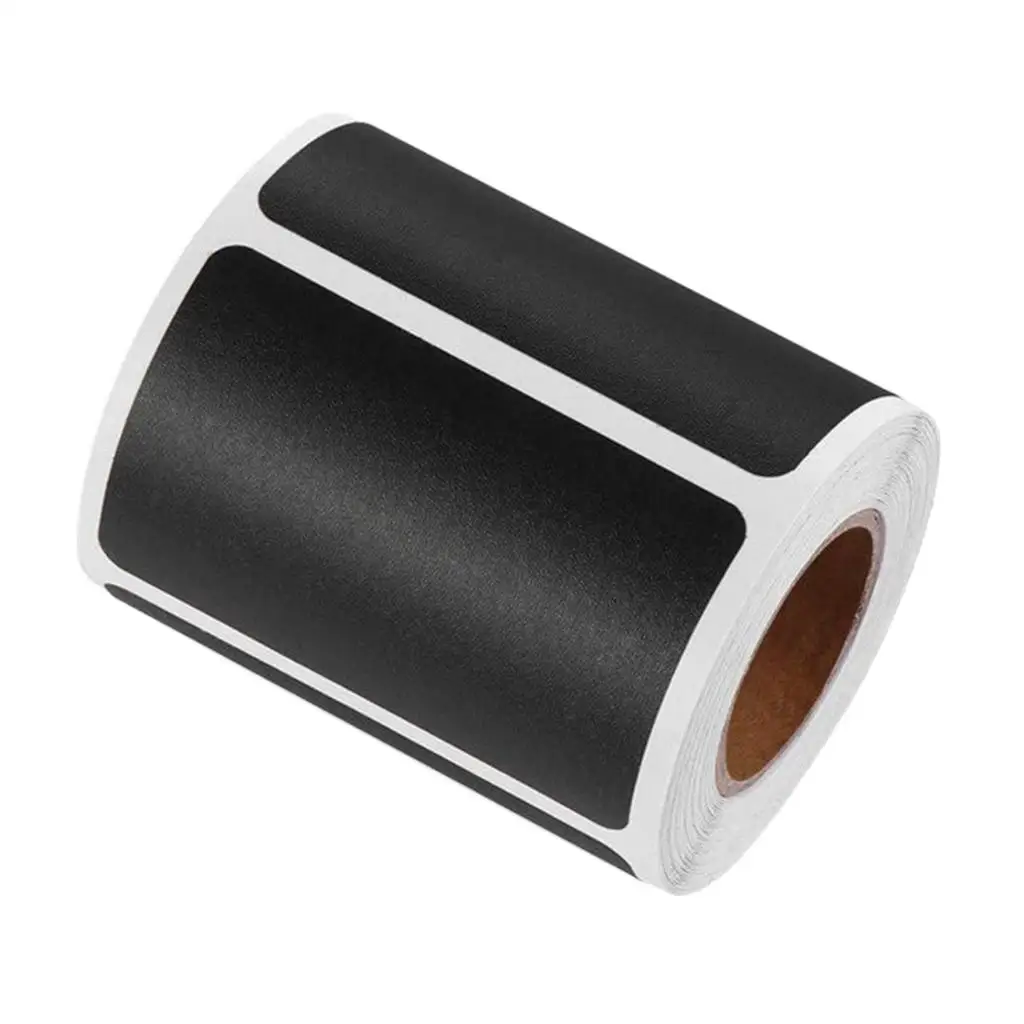 Custom Stickers Black Paper Labels Removable Chalkboard Stickers for Kitchen Jars and Classroom Organization