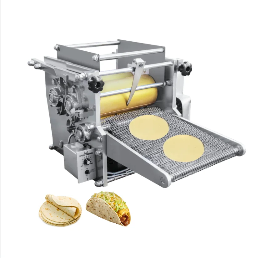 Volautomatische Industriële Meel Maïs Mexicaanse Tortilla Machine Taco Roti Maker Druk Brood Graan Product Tortilla Maken Machin