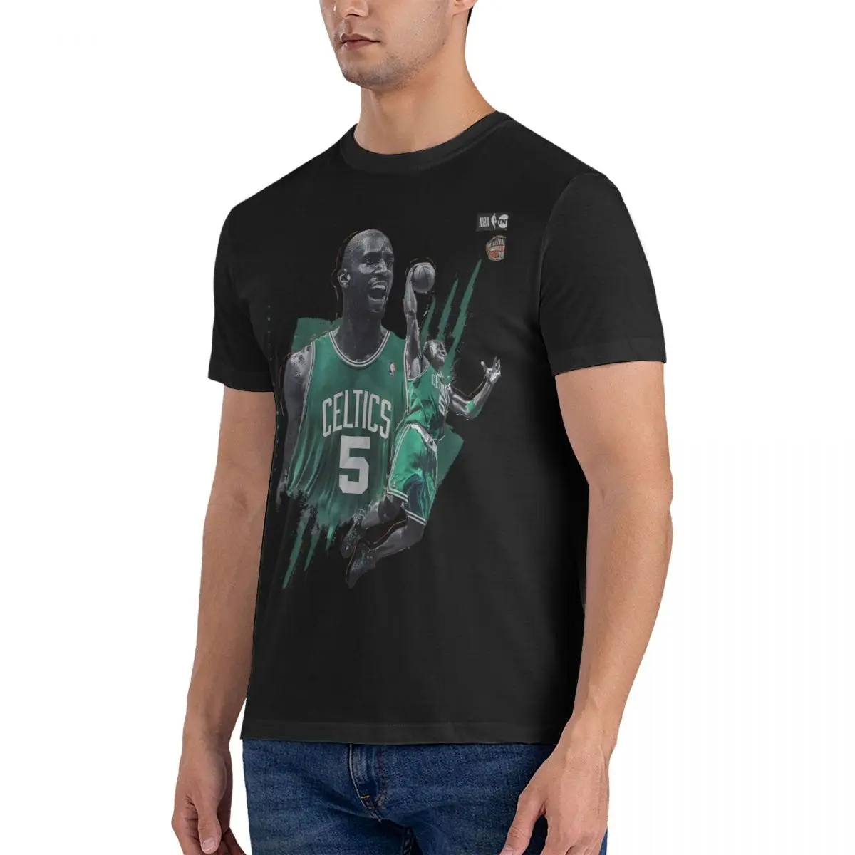 The Big Ticket Men T Shirts Kevin Garnett Fashion Tee Shirt Short Sleeve Crew Neck T-Shirt 100% Cotton Adult Tops