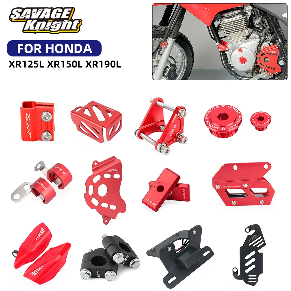 

Motocross Bodywork Cover Engine Crankcase Plug Chain Guide Sliders Handguard Riser Turn Signal For Honda XR125L XR150L XR190L