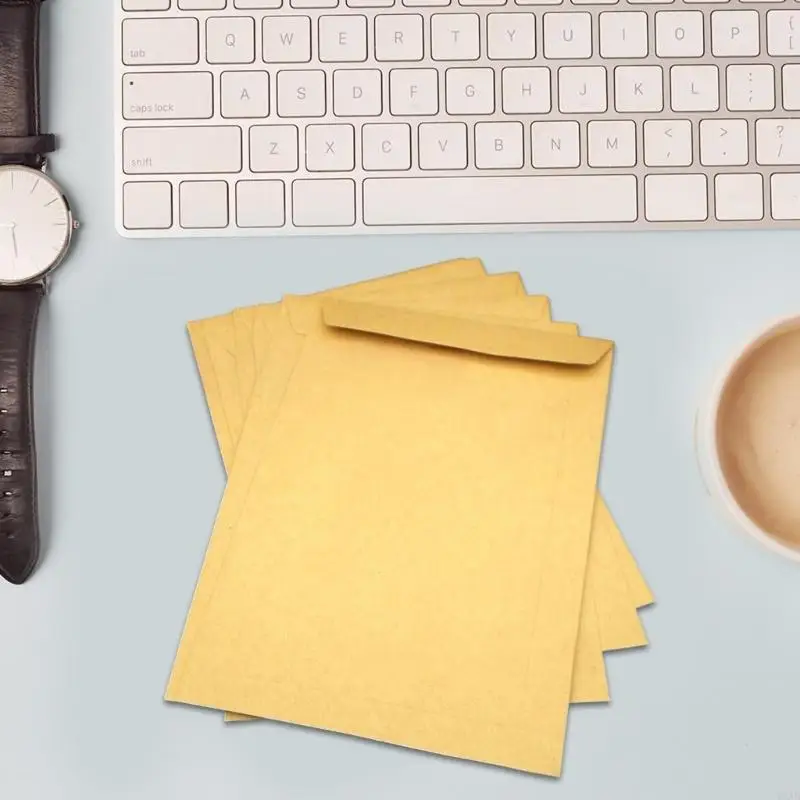 Y8AD 50Pcs Self Seal Mailing Envelope File Document Envelope for Documents Receipt, Picture, 10x7inches Large Envelope