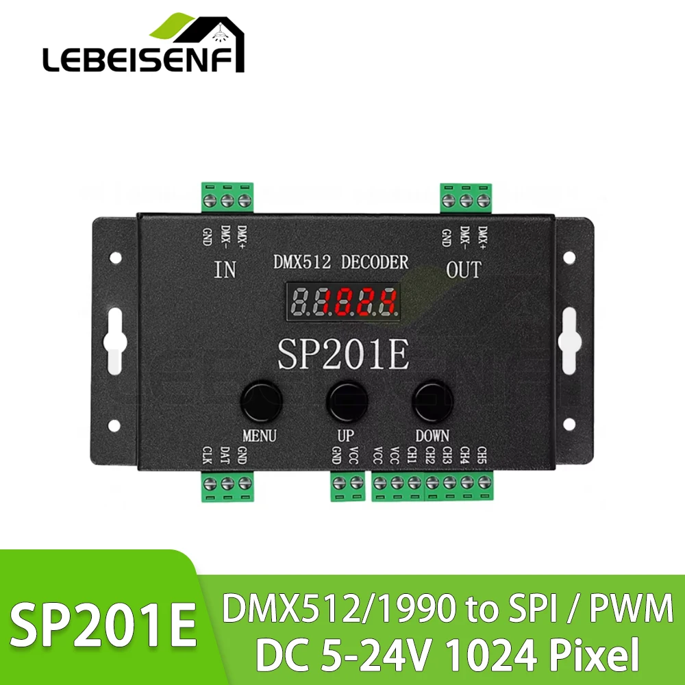 

DMX512 Dream Color Decoder WS2811 Full-Color LED Strip Controller Stage Light Engineering Sub-Controller for Lighting Systems