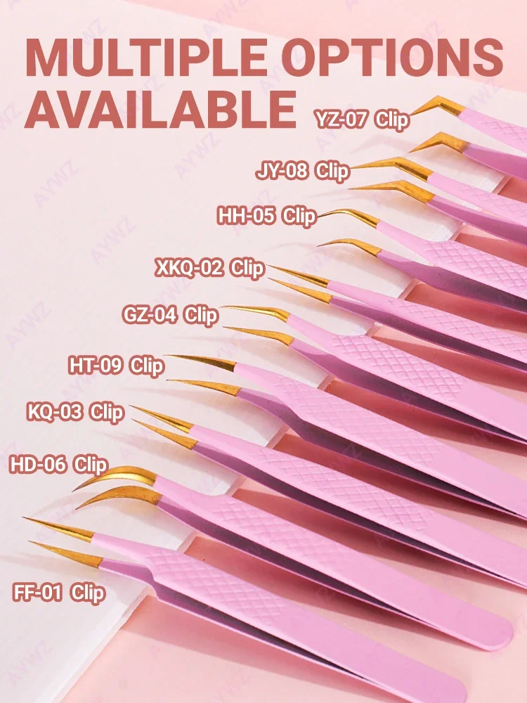 Eyelash Extension Tweezers Makeup Stainless Steel Eyelash 3D accurate Clip